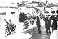 Arrivo dei paracadutisti del 183º Reggimento paracadutisti Nembo