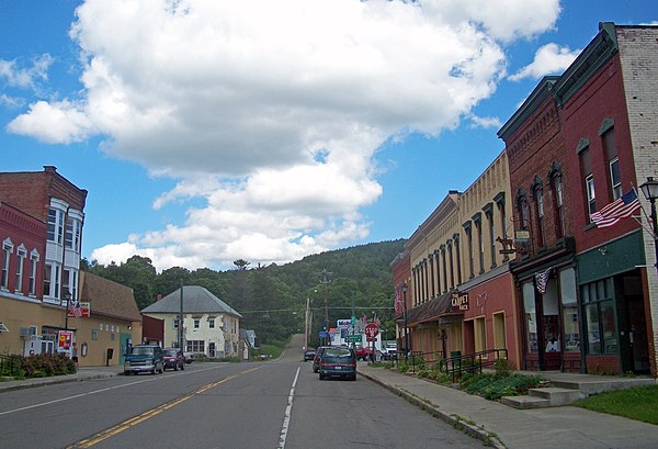 NY 415 southbound through the village of Cohocton