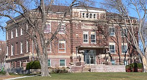 Das Dundy County Courthouse in Benkelman, seit 1990 im NRHP gelistet