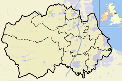 Location map United Kingdom County Durham