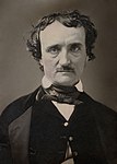 Bildausschnitt einer restaurierten Daguerreotypie von Edgar Allan Poe, 1849