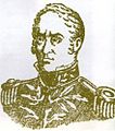 Efigie del hacendado y militar Tomás García de Zúñiga.