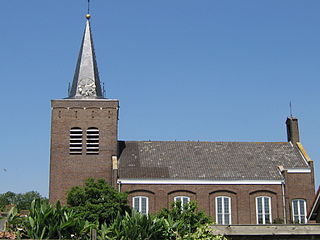 Ellewoutsdijk Village in Zeeland, Netherlands