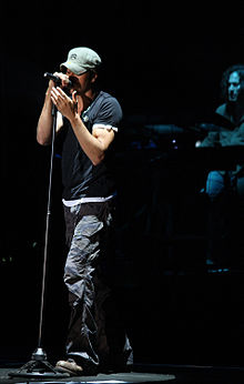 Spanish singer Enrique Iglesias (pictured) and American singer-songwriter Romeo Santos reached number-one on the chart with their song "Loco". Enrique iglesias 0611.jpg