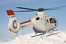 EC135 T1 of French operator SAF Hélicoptères during a rescue operation