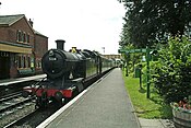 Ex-GWR tank engine 5224 with a train at Ropley Station - geograph.org.uk - 1547516.jpg