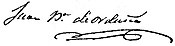 Firma de Juan Bautista de Orduña y Feliú