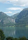 Feigum waterfall at Luster fjord