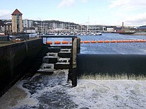 Fish ladder at Tawe Barrage - geograph.org.uk - 1607929.jpg