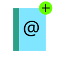 An icon for creating a new address book