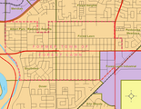 Forest Lawn's boundaries in 1960