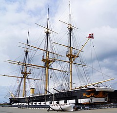 Jylland is the only wooden screw frigate that is preserved.