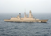 Horizon-class frigate of the French Navy and Italian Navy French destroyer Forbin (D620) underway in the Arabian Sea on 31 May 2009 (090531-N-9988F-406).jpg