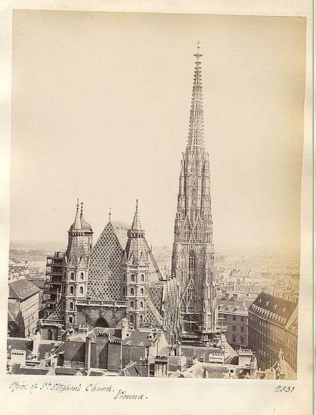 File:Frith, Francis (1822-1898) - n. 2331 - Spire of St. Stephan's church. Vienna.jpg