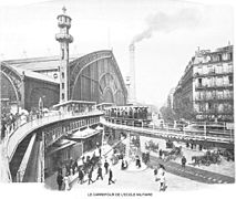 Exposición de 1900. Tranvía elevado