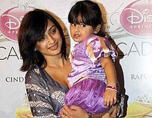 Gauri with daughter Katya at the launch of Disney Princess Academy Gauri Pradhan Tejwani- Disney Princess Academy.jpg