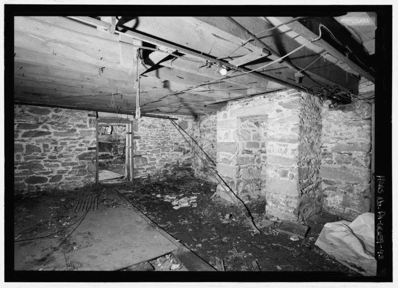 File:General view, southeast cellar room, main block, looking northeast. - Lazaretto Quarantine Station, Wanamaker Avenue and East Second Street, Essington, Delaware County, PA HABS PA-6659-43.tif
