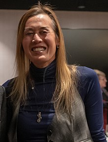 Gina Chua, Semafor's executive editor, in 2022 Gina Chua at CPJ's NYC headquarters.jpg