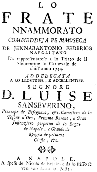 <i>Lo frate nnamorato</i> Opera by Giovanni Battista Pergolesi