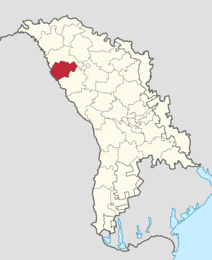 Raionul Glodeni pe harta Republicii Moldova
