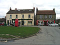 Shops on the green at Goathland, often seen in ITV's Heartbeat.