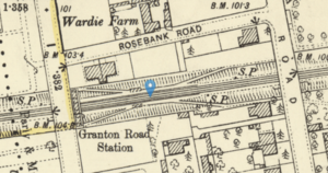 Granton Road railway station - 1894 OS map depicition.png