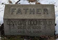 Levi Day Boonen hauta Rosehillin hautausmaalla Chicagossa 1.jpg