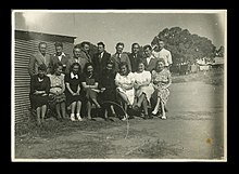 Post-war migrants at the Bathurst Migrant Centre, 1949