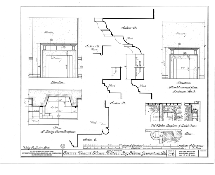 File:Grumblethorpe Tenant House, 5269 Germantown Avenue, Philadelphia, Philadelphia County, PA HABS PA,51-GERM,24- (sheet 6 of 9).png