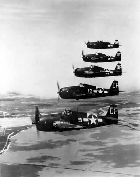 Grumman F6F Hellcats drawn from U.S. reserves were used extensively in the film