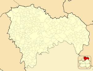 Guadalajaraの位置（グアダラハーラ県内）