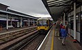 2013-09-06 12:09 First Great Western 166205 arrives at Guildford.