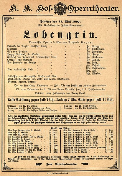 File:Gustav Mahler - Debut am Hofoperntheater 11-05-1897 Lohengrin.jpg