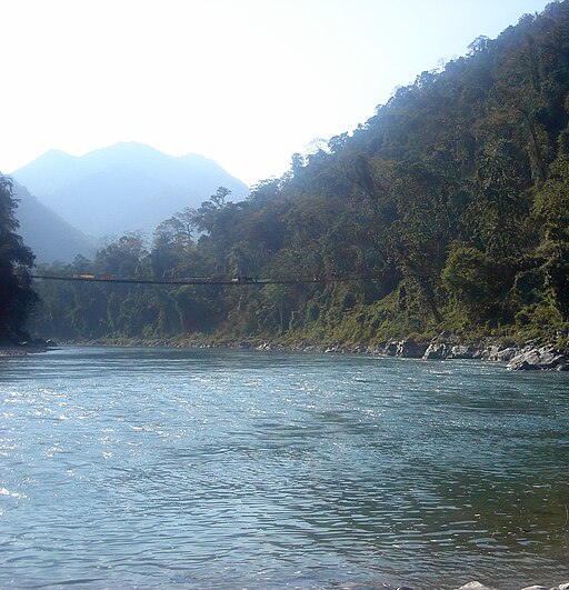 Hanging bridge from bottom