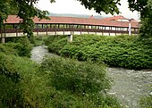 Mühlenbrücke über einen Fuldaarm und den Eselwerder, rechts