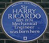 Harry Ricardo 13 Bedford Square blue plaque.jpg