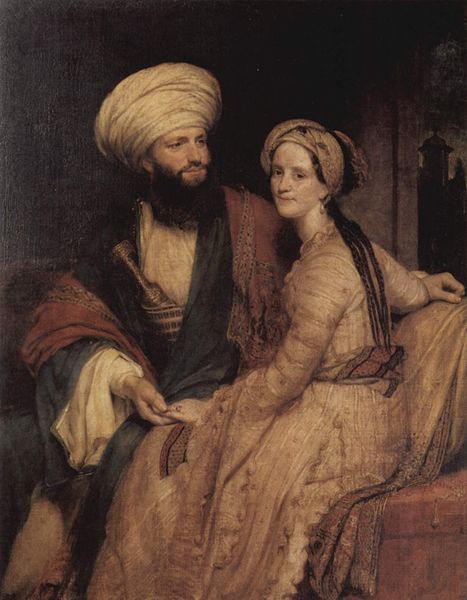 James Silk Buckingham and his Wife in Arab Dress, 1816