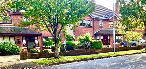 A middle class housing estate on the southern side of Swords