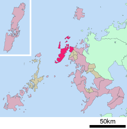 Hirados läge i Nagasaki prefektur