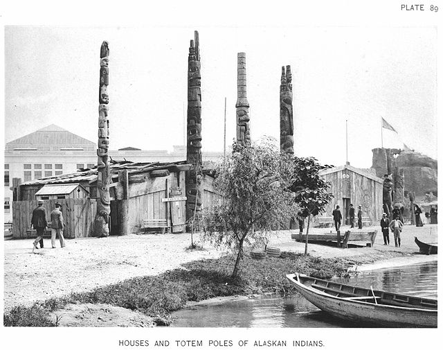 Alaskan Totem Poles at 1893 Chicago World Columbian Exposition
