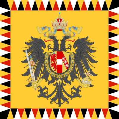 Imperial standard of the Austrian Empire with the lesser coat of arms (used until 1915 for Austria-Hungary)
