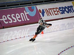 Jeremy Wotherspoon at the Essent ISU World Cup at the Olympic Oval in Calgary. J Wotherspoon World Cup.jpg