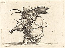 Burlesker Geigenspieler (Joueur de violon) aus der Serie der Gobbi von 1616/20–22 (Quelle: Wikimedia)