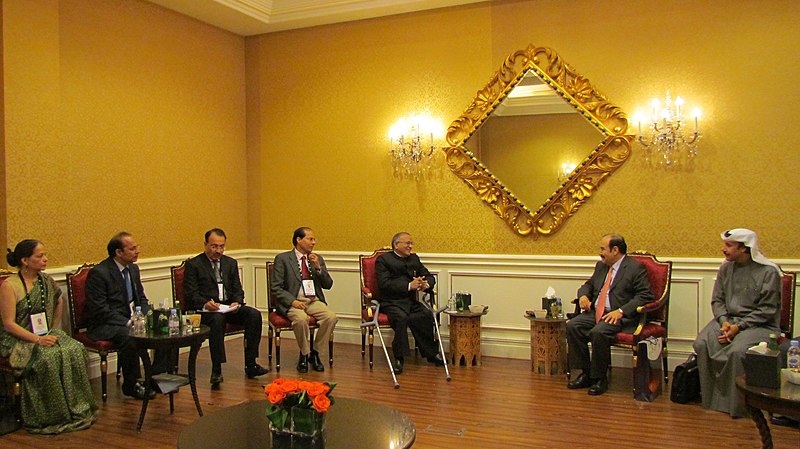 File:Jaipal Reddy in a bilateral meeting with the Minister of Oil and Gas Affairs, Bahrain, Dr Abdul Hussain Bin Ali Mirza, on the sidelines of 20th World Petroleum Congress, at Doha. The Secretary.jpg