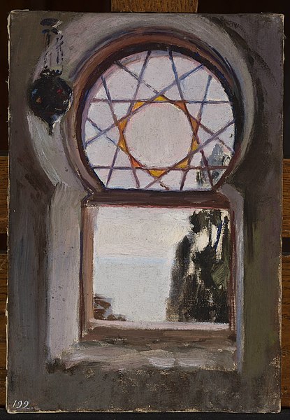 File:Jan Ciągliński - Window of the Bakhchi-Dere villa in Yalta. From the journey to Crimea - MP 1447 MNW - National Museum in Warsaw.jpg