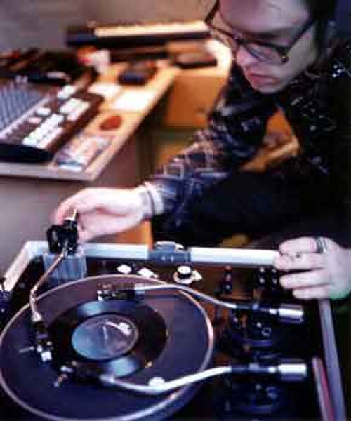 World premiere of the Tri-Phonic Turntable, July 14, 1997, London