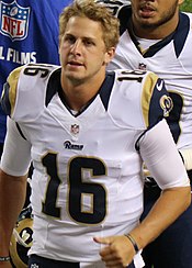 Jared Goff Los Angeles Rams Navy Eligible Receiver II Jersey Name