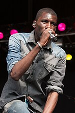 London-born rapper Wretch 32 achieved three top 10 entries this year, including "Don't Go", a collaboration with Josh Kumra, which topped the chart for one week in August. Jermaine Sinclair (Wretch 32).JPG