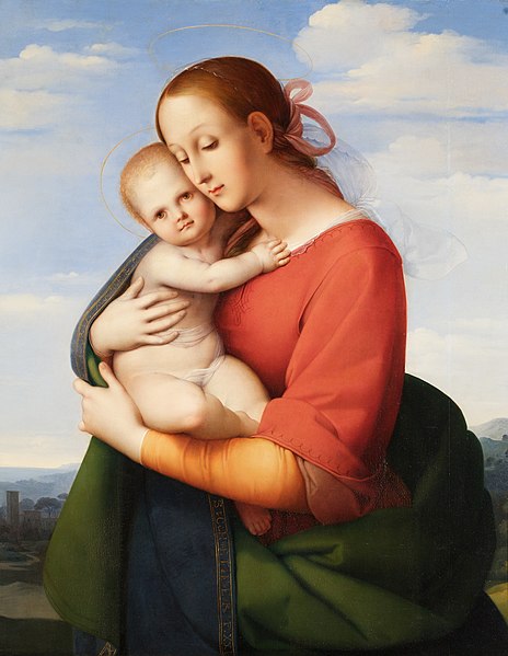 File:Johann Evangelist Scheffer von Leonhardshoff - Madonna mit Kind - 8396 - Österreichische Galerie Belvedere.jpg