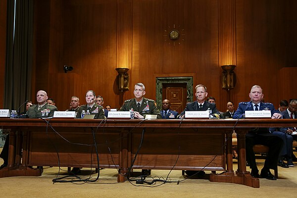 Three-star reserve officers and the chief of the National Guard Bureau testify before the subcommittee on June 7, 2022.